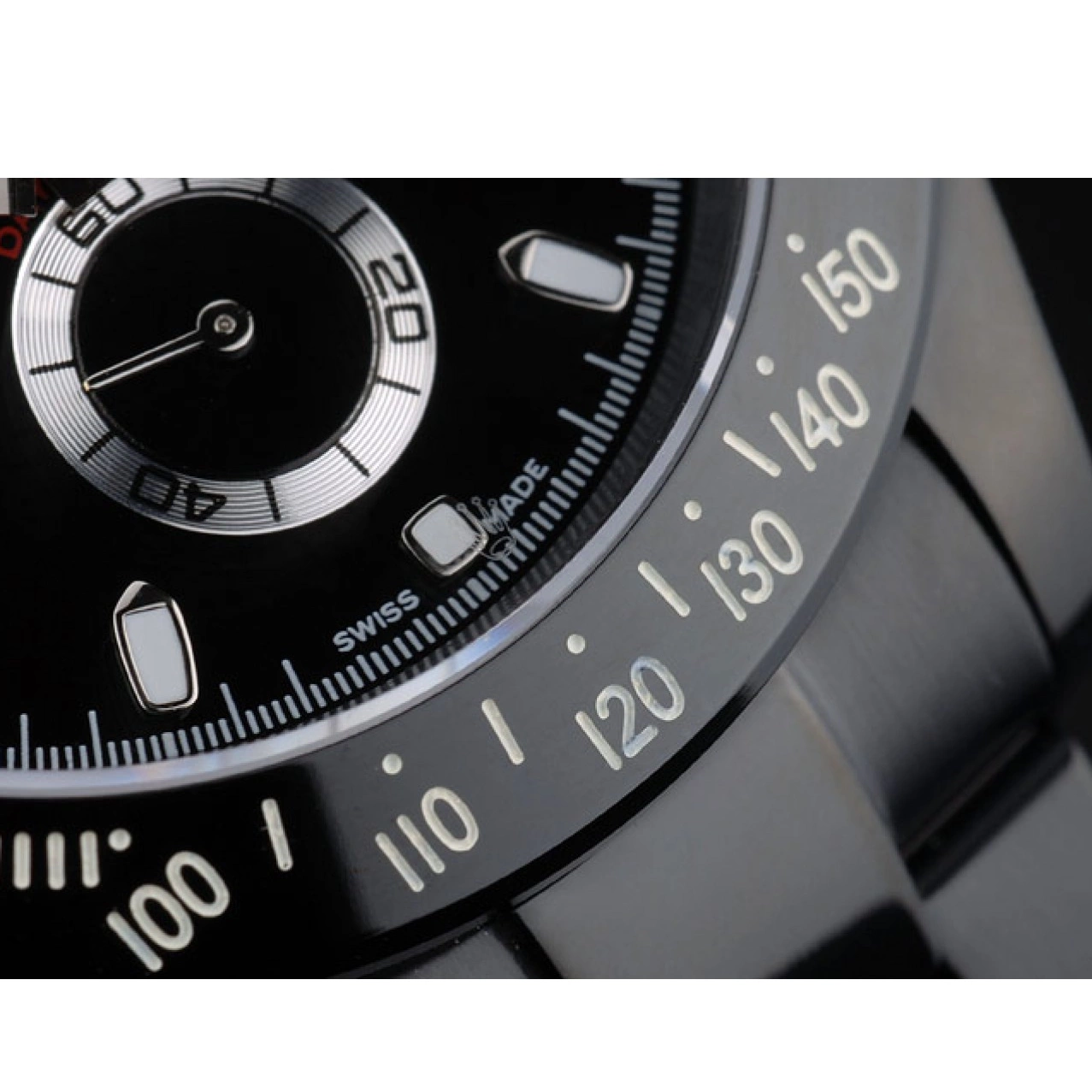 AAA Replica Watches 80247 Ion Black Tachymeter Rolex Black Plated Daytona Stainless Dial Steel Strap Black 0524
